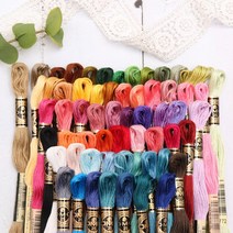 패션메이드DMC 프랑스자수 실 25번사 60칼라 세트