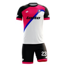 로또 축구복 맞춤전사 LOTTO 200A(검정색/핑크색)