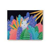 Midnight LE09 임솔지 작가 귀여운 토끼 현대 미술 인테리어 그림 캔버스 액자, 72.7 × 60.6cm 캔버스 액자