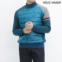 홀릭메이커 남자 니트 HOBT002 라운드 긴팔 골프웨어