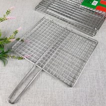 오메가키친 스텐사각겹석쇠 소 중 대 3종 스텐석쇠 불판 생선구이 조개구이, 2.스텐사각겹석쇠(중-30x24.5)