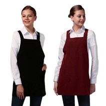 요들/핑클 숏 미니 앞치마/YA066/미용/미용실/가운/유니폼/폴리에스테르100%, YA067 블랙 L