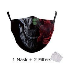 패션마스크 NADANBAO재미있는 할로윈 재미 있는 조커 페이스 프린트 마스크 세탁 가능한 패브릭 여성 성인 커버 재사용 패션 외부 마스크, KID, 082505