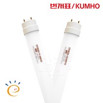 번개표 LED T8 직관램프 형광등 16W FHF 32W 대체용, 주광색, 1개
