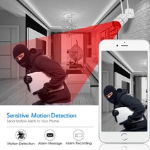 홈캠 펫cctvBESDER-5mp IPCamera Wifi 야외 Ai 인간 감지 오디오 무선 카메라 1080P HD 컬러 적외선 야간, 01 2MP NO Card_04 영국 플러그