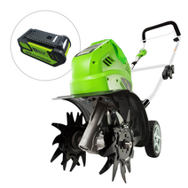 그린웍스 G-MAX 40V 충전식 경작기 관리기 1PACK 5.0Ah 농기계 소형관리기 텃밭 주말농장