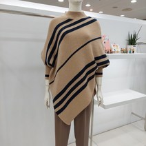 막스카라 하프넥 케이프 롱 니트 M24QKR310ME-E1