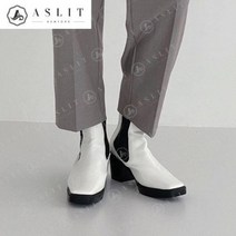 [바보사랑] 스퀘어 가보시 미들 힐 첼시 앵클 부츠