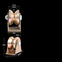 스테인레스 스틸 U/V 형 풀리 두꺼운 도금 컬러 트랙 휠 슬라이딩 도어 베어링 롤러 홈 하드웨어, A2