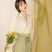 철릭원피스 여성 계량 개량 한복 원피스 전통 고대 한푸 의상 고전 당나라 공주 드레스 레트로 현대 스트리