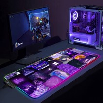 마우스패드 장패드 게임용 마우스 패드 RGB 카펫 데스크 컴퓨터 K-팝 스타 액세서리 긴 패딩 키보드 매트, 01 BTS0001_04 RGB300x800x3mm
