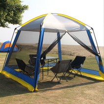 투명 텐트 원터치 정원 베란다 야외 텐트 비닐 텐트 대형 초대형, 블루300*300*210cm, 5-8인, 베이지 6각 대형
