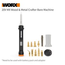 Worx-20V MakerX 도구 세트 로터리 앵글 그라인더 에어 브러시 히트건 목재 및 금속 크래프터 커터 핫 글루 건 미니 블로어, 06 WX744.9