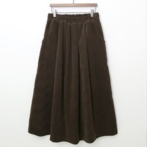 872 레이디 코듀로이스커트/ 포근하고 따뜻한 밴딩 주름 롱스커트/ -77 4color
