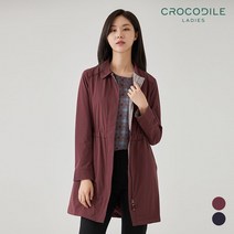 크로커다일레이디 체크 배색 스트링 트렌치코트_CL0FCT104 425874