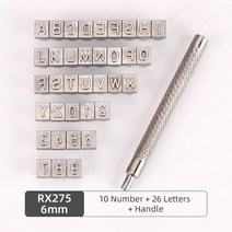 타각기 각인기 마킹기 금형 장인 편지 번호 스탬프 펀치 세트 가죽 공예 펀칭 도구 벨트 인감, RX2756MM37 PCS