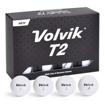 volvik 볼빅 골프공 T2 컬러볼 화이트볼 12구 (볼빅골프공2더즌(24구)이상 구매시 수출용 파야파 양손 여자골프장갑 사은품 증정 -배송메모란에 장갑사이즈 기재), T2화이트볼