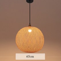 엣지 거실 안방 led 조명 등 레트로 나무 펜던트 조명 조명 대나무 거실 펜던트 램프, 직경65cm