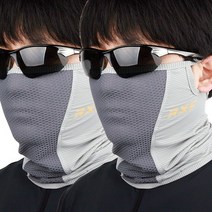 RXF 맥스7 1+1 앞면메쉬 여름 냉감 골프스킨 멀티스카프 파크골프, 그레이+그레이