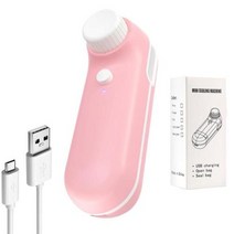 가정용 진공포장기 휴대용 Usb 충전식 미니 진공 실러 손잡이 가방, 없음, pink