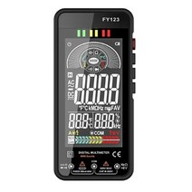 Smart Anti-Burn Multimeter Digital AC Current Voltage Temp Capacitance Auto Ohm NCV, 01 Black