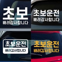 모노먼트 잘보이는 깔끔 초보운전 스티커 모음, N-010, L (대형), 흰색
