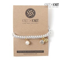[KNOTXKNOT] 메탈스프링 진주앤큐빅곱창헤어밴드 머리끈