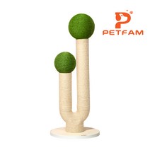 Petfam U자형 애완 고양이 캣타워 스크래쳐 아프리카 원목 천연황마 믹스 컬러 프리 코디 115CM 93CM, 고액(115cm), 붉은색+핑크색