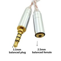 HIFI 밸런스 오디오 케이블 수형 2.5mm-3.5mm 4.4mm 암형 헤드폰 변환 라인 어댑터, [01] 1