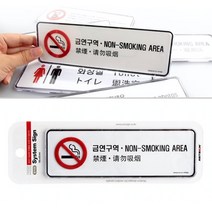 관광지 다국어 금연 구역 안내 부착 표지판 영어 일본어 중국어 공항 호텔, 기본