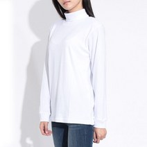 코드베이직 부드러운 양면 목폴라 티셔츠 남녀공용 폴라티 목폴라티