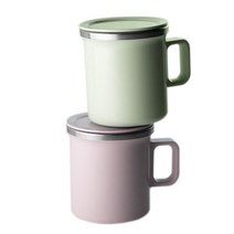 이중구조 JVR 모노 스텐머그 2p set, 베이지, 그린