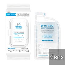 물따로 무방부제 물티슈 오리지날-고급형 캡형 2box 알뜰구매, 선택완료, 단품없음