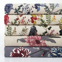 슈슈룸 (SH-270) 코튼린넨 꽃 5종 원단패키지 천 패브릭