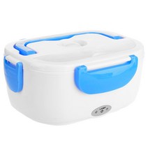 2 in 1 Car& Home Electric Heated Lunch Box Portable 12V 110V 220V Bento Boxes Food Heater Rice Conta, Blue_옵션2