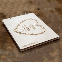 맞춤형 하트 모던 웨딩 게스트 북 목재 결혼식 나무 손님책 livre d'or 이름 포함, 05 50sheets White paper_01 A5