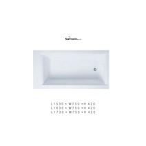 [새턴바스] SB-1506 아크릴 매립형 욕조, 국내생산 에이프런, 1개