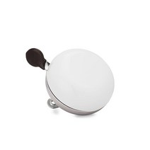 Kickstand Cycleworks 클래식 비치 크루저 딩동 자전거 벨 매트 블랙, White