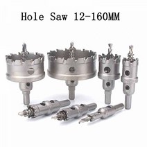12-160mm tct 코어 홀 톱 드릴 비트 금속 스테인레스 스틸 목재 절단 두꺼운 플레이트 커터 드릴링 도구 카바이드 팁, 95mm