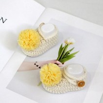 [바보사랑] 퐁퐁 아기덧신 만들기 DIY키트(동영상 첨부), 신발색상:3.아이보리 / 방울색상:연핑크