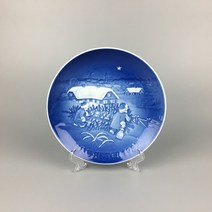 빙앤그뢴달 코펜하겐 장식접시 JULE AFTEN 1982