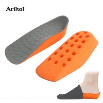 높이 증가 Insoles 남성용 여성용 신발 패드 하프 길이 아치 지원 발 뒤꿈치 박차 키가 큰 발 뒤꿈치 리프트 삽입 1.6cm 2.1cm, L 크기(2.1)CM), 왼쪽 1개 오른쪽 1개