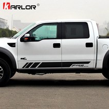 포드 레인저 랩터 F150 픽업용 자동차 차량용 양면 스티커 데칼 장식 1쌍, 01 Black_03 F350