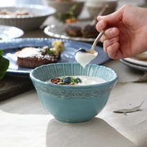 포르투칼 메세라미카 티에라 줄리엣 밥공기 12cm, 블루, 1개