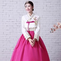 퓨전한복 결혼식 한복 원피스 웨딩 여성 신부 자수 전통 의상 하이웨이스트 빅 긴 무용 공연