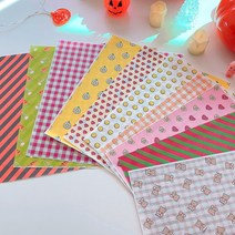 패턴 코팅 유산지 (20장 1세트), (8)곰돌이 20장
