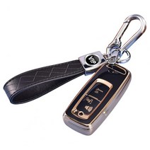 자동차머플러튜닝 머플러팁 배기팁 스타일리시 오토바이 열쇠 고리 키 체인 케이스 부드러운 내마모성, 2.Black - B