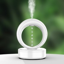 물방울 공기 가습기 LED램프 거실 미스트 무중력 물멍, 세라믹 화이트
