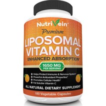Nutrivein 뉴트리베인 Liposomal Vitamin C 1600mg 리포소말 비타민C 180 정, 1개