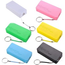 파워뱅크 보조배터리 usb power bank 충전기 케이스 5600mah 2x diy, 노란색